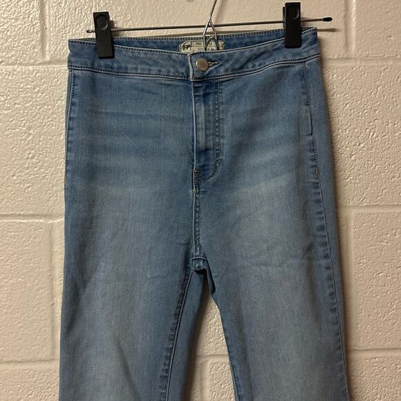 Free People Just Float On Flare Jeans Size 26 Blue Denim Festival Rodeo Western - Picture 4 of 11